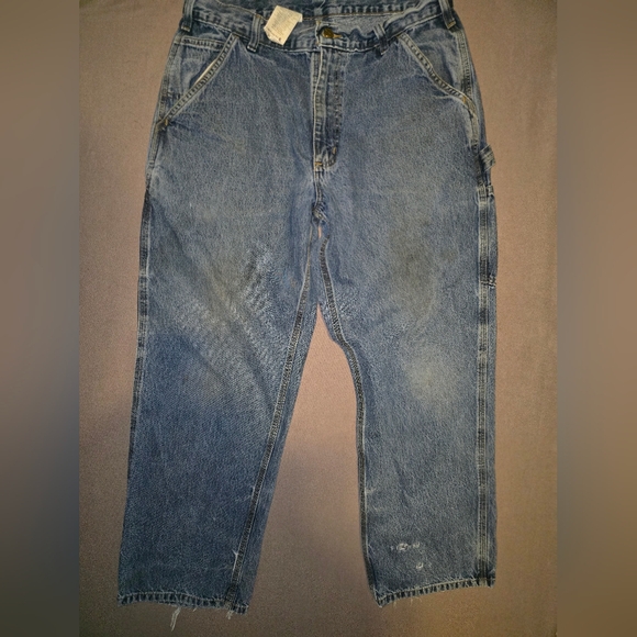 Carhartt Other - Carhartt B13 DPS Dark Pre-Washed Loose Fit Washed Logger Jeans 34x30